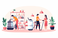 decluttering laundry kitchen